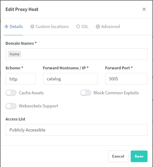 Flame dashboard proxy config